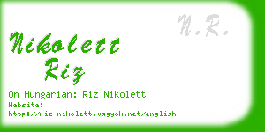 nikolett riz business card